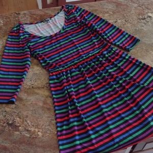 ADORABLE Striped Skater Dress EUC M